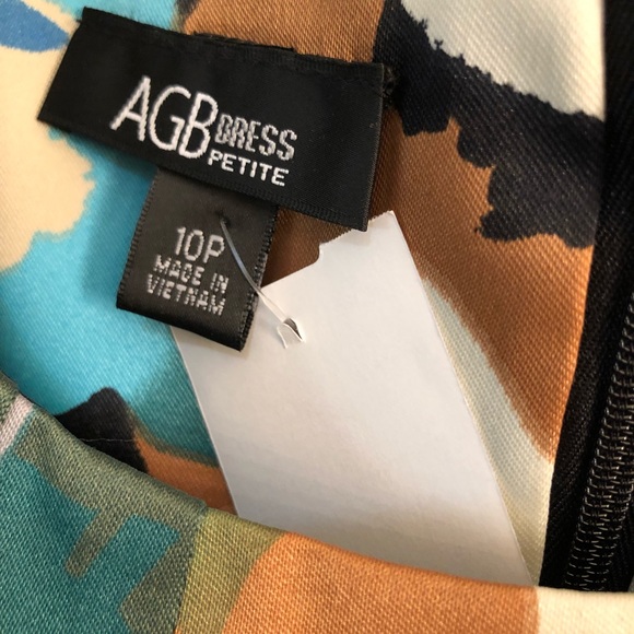 AGB Beautiful MULTICOLORED DRESS Size 10P NWT. - Picture 2 of 8